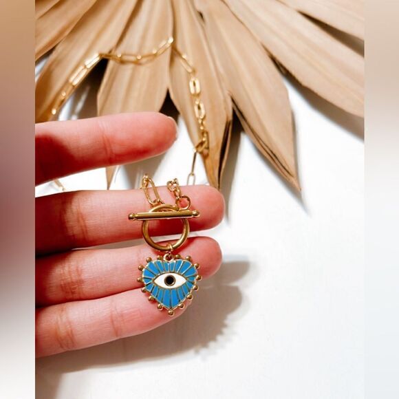 Evil eye heart necklace #1063 - Picture 4 of 4